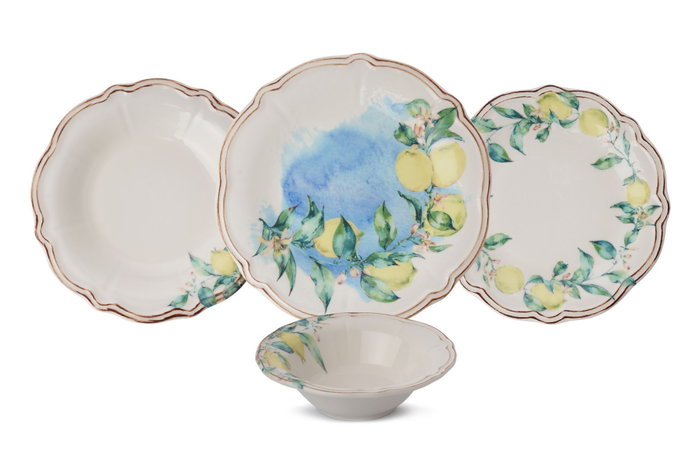 Hermia Sunny Grove Juego de Cena de Porcelana 24 Piezas Hermia Sunny Grove Juego de Cena de Porcelana 24 Piezas